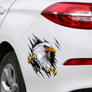 5PCS Tear Eagle 3D Car Sticker Scratch Covering Body Pull Flower Sticker, Style: Left (18x 24cm)