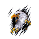 Tear Eagle 3D Car Sticker Scratch Covering Body Pull Flower Sticker, Style: Left (28.5x38cm)