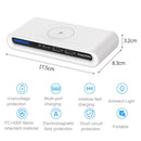 N67 15W Wireless Charger+1 Type-C+2 Type-A Port Charger with Atmosphere Lights With EU plug