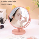 3PCS A9-1-5 HD Desktop Makeup Mirror Student Dormitory Portable Mirror, Style: Cat Ear (Blue)