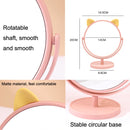 3PCS A9-1-5 HD Desktop Makeup Mirror Student Dormitory Portable Mirror, Style: Deer Ear (Orange)