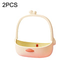 2PCS Student Dormitory Desktop Dressing Mirror Hanging Storage Beauty Mirror(Goose Yellow)