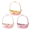 2PCS Student Dormitory Desktop Dressing Mirror Hanging Storage Beauty Mirror(Goose Yellow)