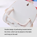 2PCS Student Dormitory Desktop Dressing Mirror Hanging Storage Beauty Mirror(Goose Yellow)