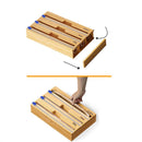 Aluminum Foil Wrap Dispenser Wood Storage Box for Kitchen Drawer,Style: Three Slots