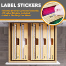 Aluminum Foil Wrap Dispenser Wood Storage Box for Kitchen Drawer,Style: Three Slots