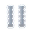 2 PCS D2111-1 DIY Drop Mold Heart Candle Silicone Mold