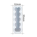 2 PCS D2111-1 DIY Drop Mold Heart Candle Silicone Mold