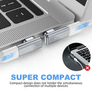 TZ30 PD100W 24Pin Fast Charge Type-C / USB-C Magnetic Elbow Adapter For MacBook Notebook Connector(Silver)