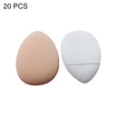 20 PCS White Mini Leather Wet and Dry Makeup Finger Puff