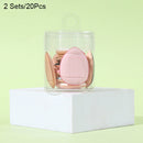 2 Sets/20pcs Mixed-colors Mini Leather Wet and Dry Makeup Finger Puff