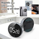 Magnetic Rotation Timer Large Screen LED Display Timer(Black)