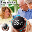 Magnetic Rotation Timer Large Screen LED Display Timer(Black)