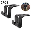 6 PCS Multifunctional Car Seat Hook Lock Type Mobile Phone Holder