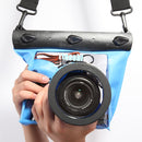 Tteoobl 20m Underwater Diving Camera Housing Case Pouch Camera Waterproof Dry Bag, Size: M(Blue)