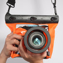 Tteoobl 20m Underwater Diving Camera Housing Case Pouch Camera Waterproof Dry Bag, Size: L(Orange)