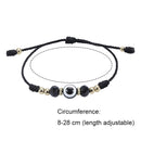 5 PCS Devil Eye Adjustable Crystal Beaded Bracelet(Pink)