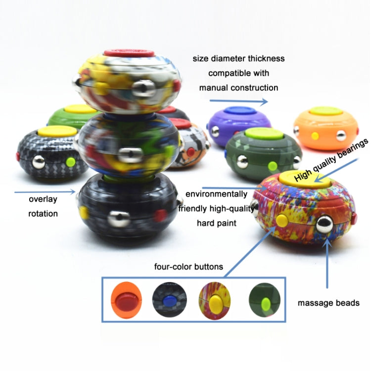 3 PCS Circular Rotary Decompression Fingertip Spinning Top, Color: Green Yellow 01
