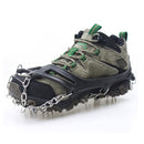 1 Pair 23 Spikes Crampons Outdoor Winter Walk Ice Fishing Snow Shoe Spikes,Size: XL Black