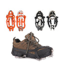 1 Pair 18 Large Spikes Crampons Outdoor Winter Walk Ice Fishing Snow Shoe Spikes,Size: L Orange