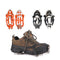 1 Pair 18 Large Spikes Crampons Outdoor Winter Walk Ice Fishing Snow Shoe Spikes,Size: L Orange