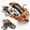 1 Pair 18 Large Spikes Crampons Outdoor Winter Walk Ice Fishing Snow Shoe Spikes,Size: L Orange