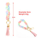 Keychain Ladies Acrylic Bracelet Jewelry(Black)