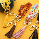 Keychain Ladies Acrylic Bracelet Jewelry(Pink)