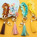 Keychain Ladies Acrylic Bracelet Jewelry(Black)