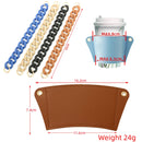 Phone Case Plastic Bracelet DIY Bag Carry Strap Cup Sleeve(Gray Blue)