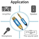 EMK KN603 2Pin 6.5mm Canon Line Balanced Audio Microphone Line,Cable Length: 3m(Blue)