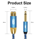EMK KN603 2Pin 6.5mm Canon Line Balanced Audio Microphone Line,Cable Length: 5m(Blue)