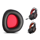 2 PCS Slow Rebound Sponge Headphone Cover Cushion For DAREU EH712/EH715(Black Red Net)