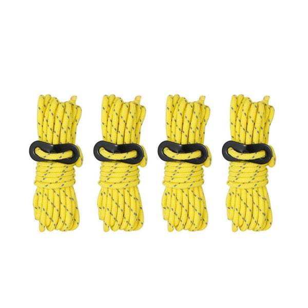 4 PCS / Set CLS Outdoor Camp Reflective Wind-Proof Camping Support Rod(Yellow)