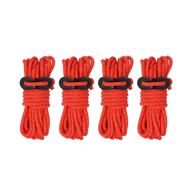 4 PCS / Set CLS Outdoor Camp Reflective Wind-Proof Camping Support Rod(Red)