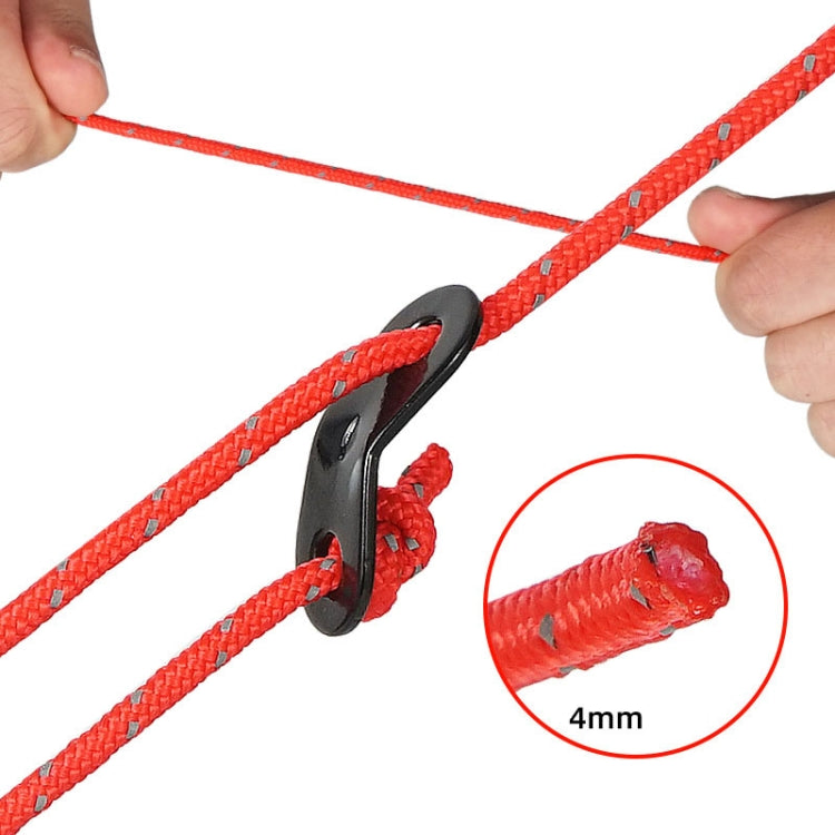 4 PCS / Set CLS Outdoor Camp Reflective Wind-Proof Camping Support Rod(Red)