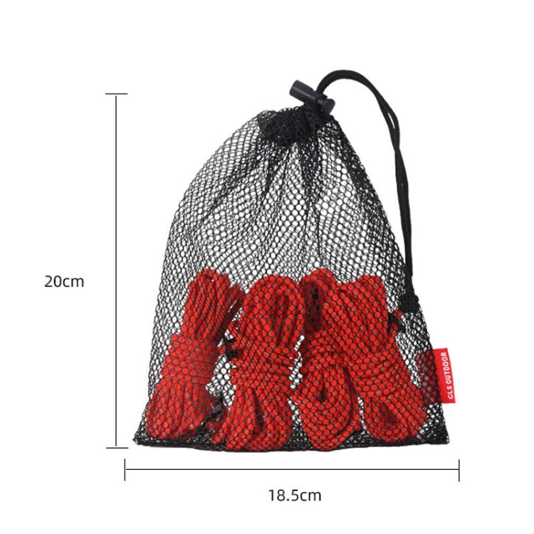 4 PCS / Set CLS Outdoor Camp Reflective Wind-Proof Camping Support Rod(Red)
