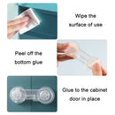 5 PCS Transparent +5 Pair Lock Children Drawer Anti-opening Cabinet Door Refrigerator Safety Lock