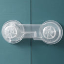 5 PCS Transparent +5 Pair Lock Children Drawer Anti-opening Cabinet Door Refrigerator Safety Lock