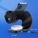 LFX-178 4 In 1 Wireless Charger For iPhone 12/13&iWatch&AirPods(Black)
