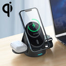 Magnetic Vertical 3 In 1 Wireless Charge Rack For iPhone 12/13/14 Series&iWatch&AirPods(Black)