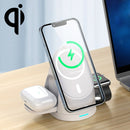 Magnetic Vertical 3 In 1 Wireless Charge Rack For iPhone 12/13/14 Series&iWatch&AirPods(White)