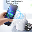 Magnetic Vertical 3 In 1 Wireless Charge Rack For iPhone 12/13/14 Series&iWatch&AirPods(Black)