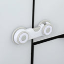 10 PCS Children Household Anti-opening Drawer Door Safety Lock, Color: Short White Gray