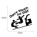 10PCS Reflective Funny Text Do Not Touch My Car Car Sticker(Black)