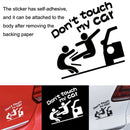 10PCS Reflective Funny Text Do Not Touch My Car Car Sticker(Black)