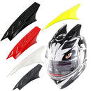 1 Pair Motorcycle Helmet Horns Plastic Paste Decoration(White)