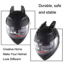 1 Pair Motorcycle Helmet Horns Plastic Paste Decoration(White)