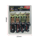 4PCS 15 Inch Tensioner Ratchet Strap Car Ratchet Thread Tensioner(Black)