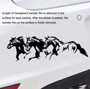 5PCS FGM-002 Carving Reflective Stickers Galloping Horse Car Body Sticker(Black)